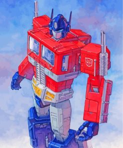 Transformers Optimus Prime paint by numbers