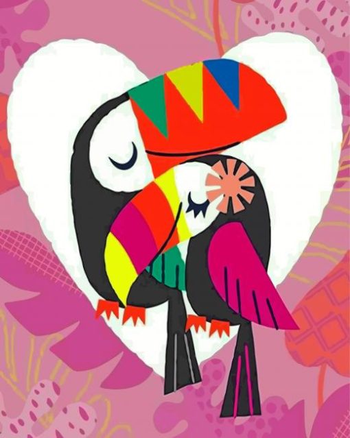 Tucan Birds Art Paint by number