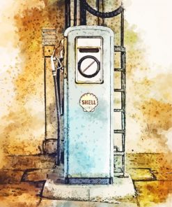 Vintage Petrol Pump paint by numbers