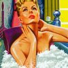 Vintage Woman Bathing paint by numbers
