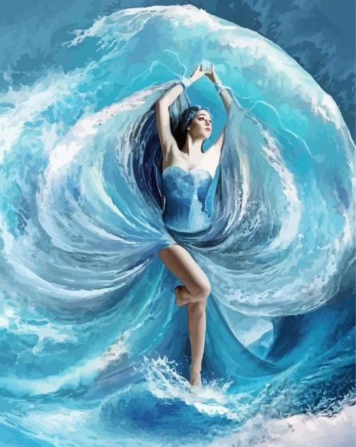 Wave Woman paint by numbers
