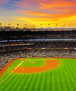 Yankee Stadium Sunset paint by numbers