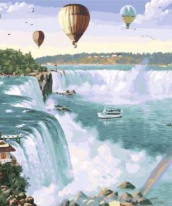 Hot Air Balloon Niagara Falls paint by numbers