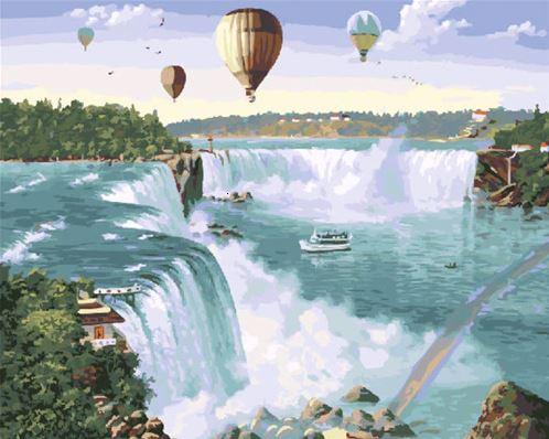 Hot Air Balloon Niagara Falls paint by numbers