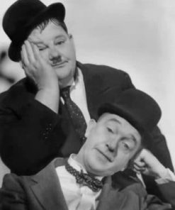 Black And Whie Laurel And Hardy paint by numbers