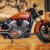 brown Indian motorcycle paint by numbers