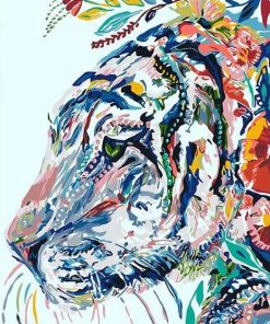 Colorful Tiger paint by numbers