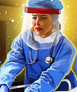 Indian Female Doctor paint by numberspaint by numbers