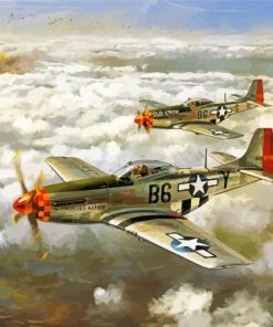 P52 Mustang Airplanes paint by numbers