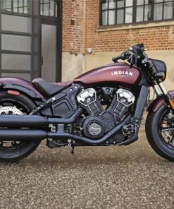 scout bobber Indian motorcycle paint by number