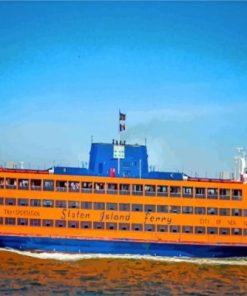 Staten Island Ferry Hoboken paint by numbers