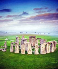 Stonehenge England Landmark paint by numbers