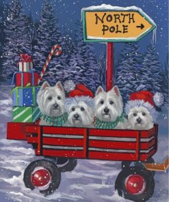 Westie Christmas paint by numbers