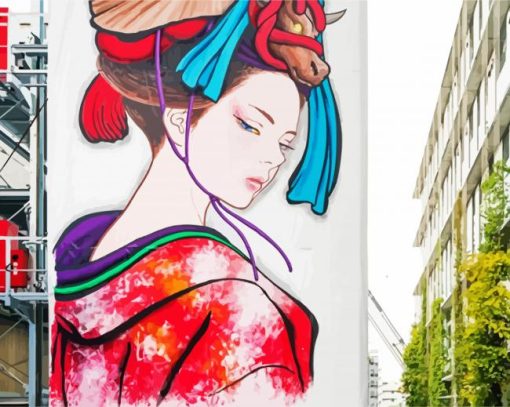 Yoshiyasu Tamura Street Art paint by numbers