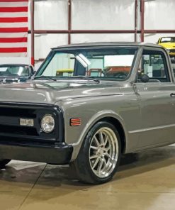 Grey Chevrolet C10 paint by numbers