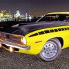 Yellow Barracuda Car paint by numbers