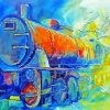 Abstract Train Art paint by numbers