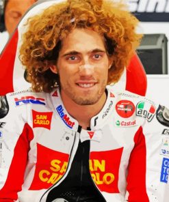 Marco Simoncelli paint by numbers
