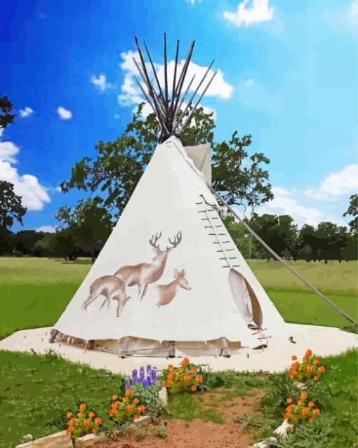 Aesthetic Tepee paint by numbers