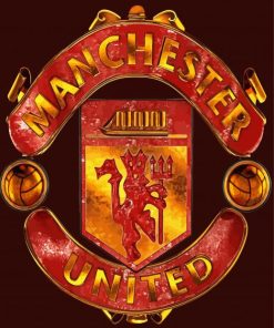 The Manchester United Logo paint by numbers