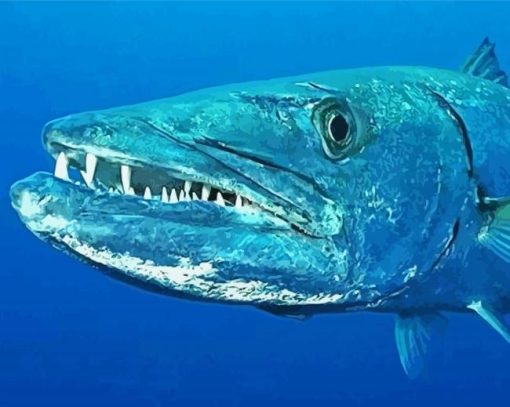Barracuda Fish paint by numbers