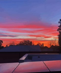 Beautiful Rooftop Sunset paint by numbers