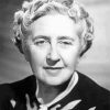 Black and white writer Agatha Christie paint by number