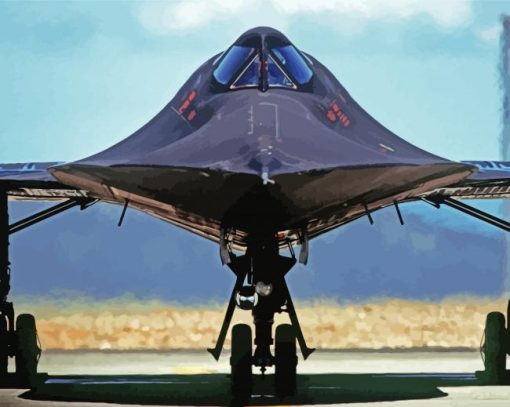 Blackbird SR71 aircraft paint by numbers