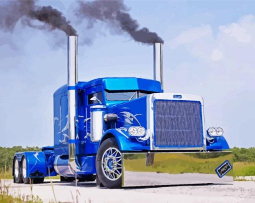 Blue Big Truck paint by numbers
