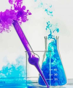 Blue Purple Chemistry paint by numbers