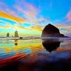 Cannon Beach At Sunset Paint by numbers