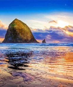 Cannon Beach Haystack Rock Paint by numbers