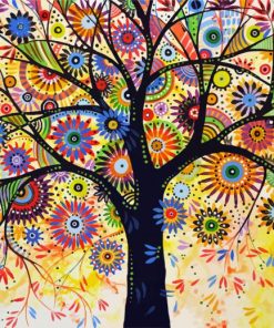 Colorful Abstract Tree Paint by numbers