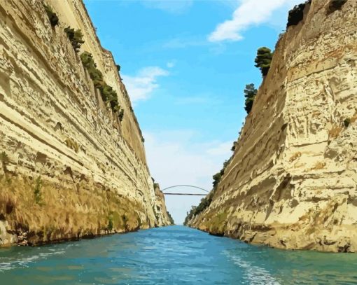 Corinth Canal paint by numbers