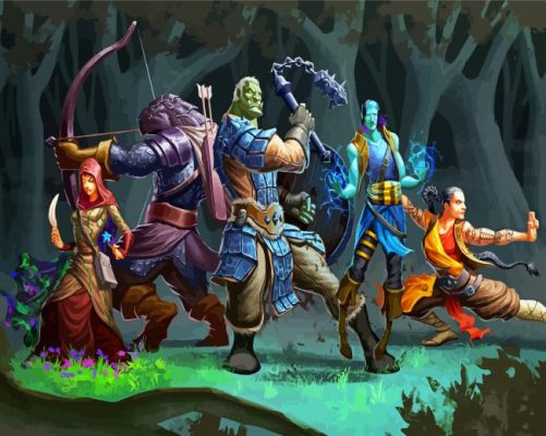 Dungeons And Dragons paint by numbers