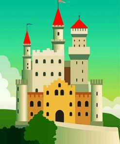 Fairy Castle Illustration paint by numbers