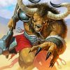 Fantasy Minotaur paint by numbers
