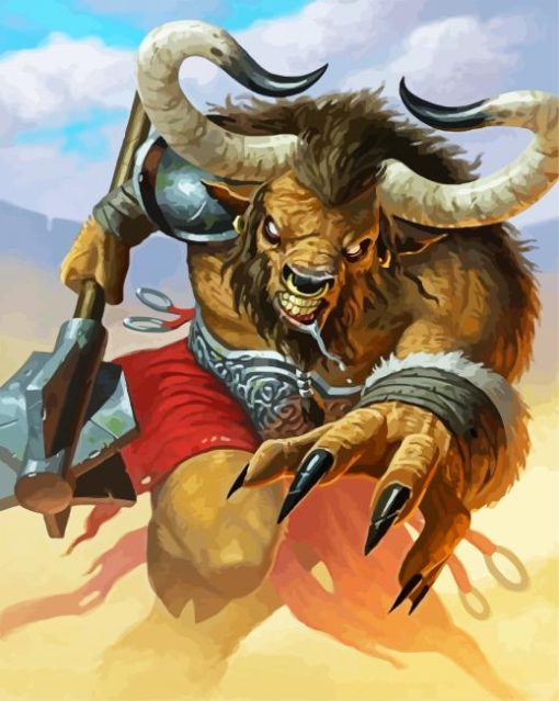 Fantasy Minotaur paint by numbers