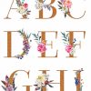 Floral Letters paint by numbers