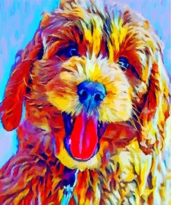 Goldendoodle Dog Art paint by numbers