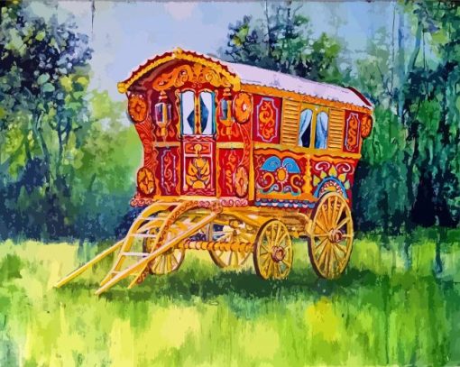 Gypsy Caravan Art paint by numbers