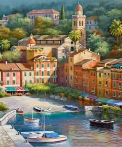 Italian Village Harbour paint by numbers