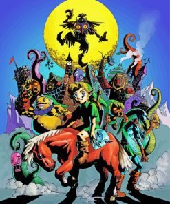 Majoras Mask The Legend Of Zelda paint by numbers