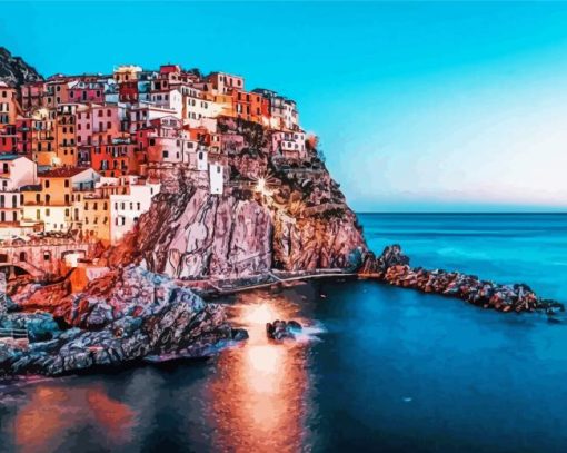 Manarola Italy paint by numbers