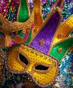 Mardi Gras Masks paint by numbers