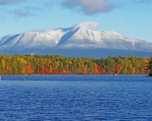 Mountain Katahdin paint by numbers