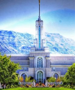 Mount Timpanogos Temple building paint by numbers