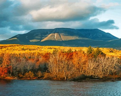 Mount Katahdin paint by numbers