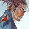 Musashi Miyamoto And Bird Paint by numbers