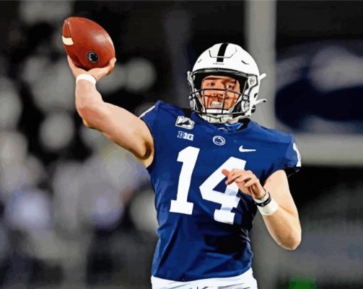 Penn State Nittany Lions football team player paint by numbers